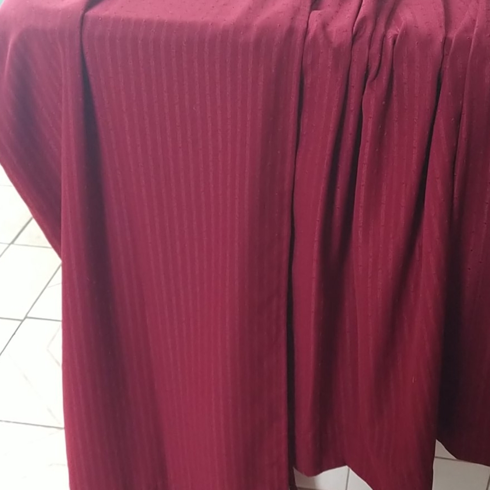Dark red curtains